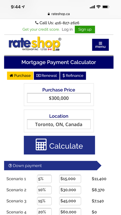 Screenshot #2 pour Mortgage Calculator Canada