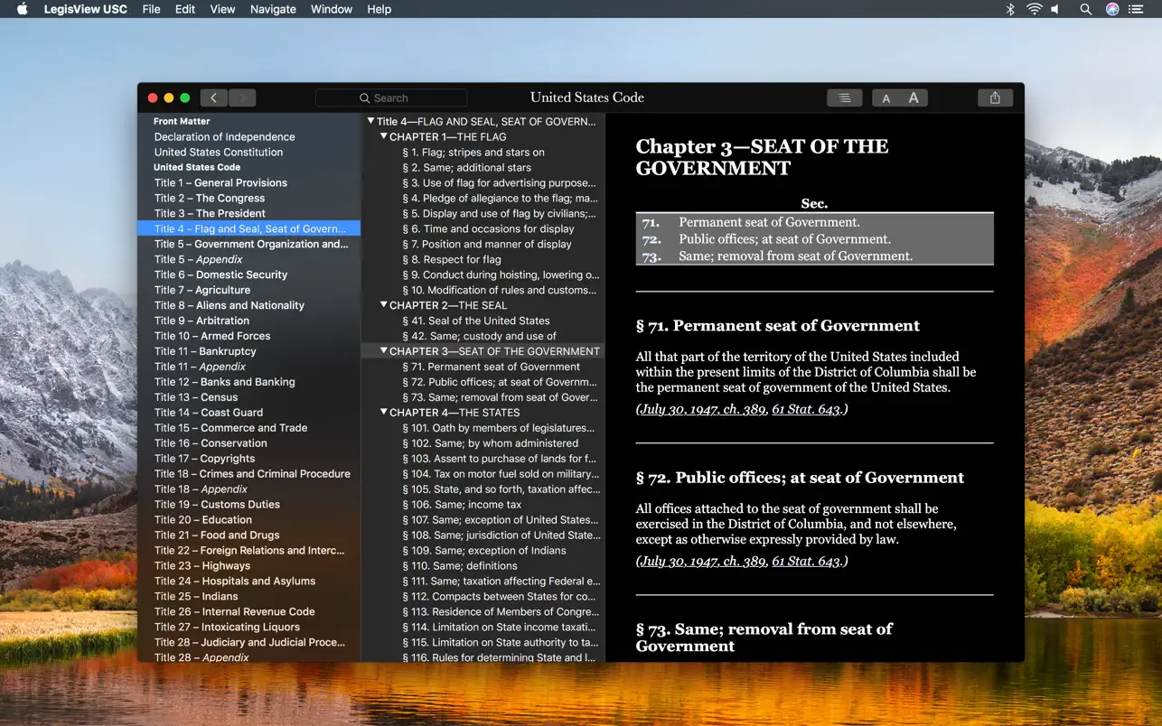 #3. LegisView: United States Code (macOS) De: Santiago Gonzalez