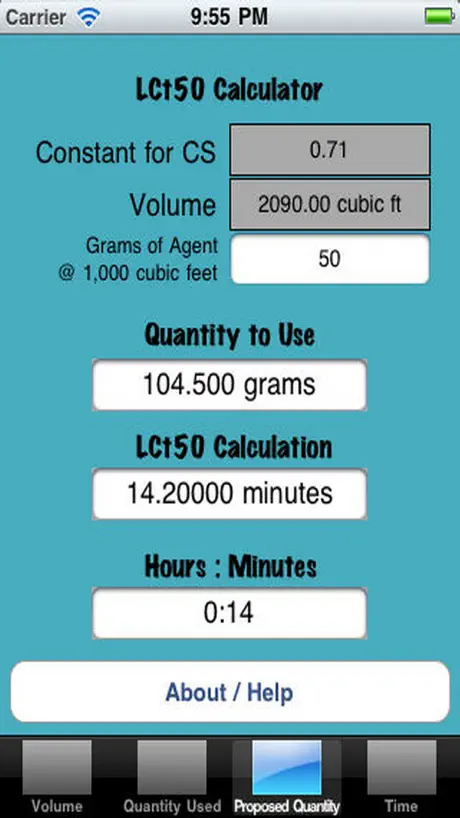 LCt50 Calculator