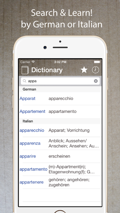 Screenshot #1 pour German Italian Dictionary Pro