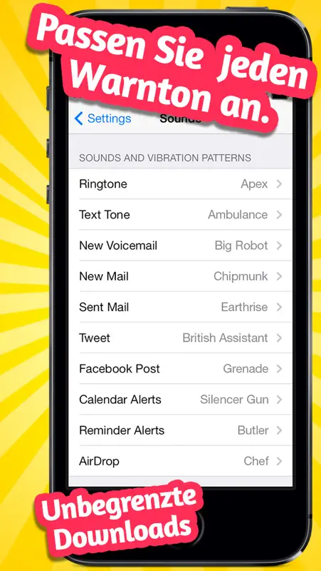 Individuelle Warntöne screenshot 1 of 5