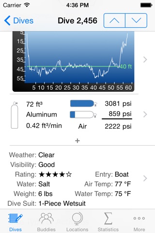 Dive Log screenshot 3