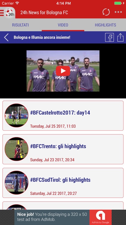 24h News for Bologna FC