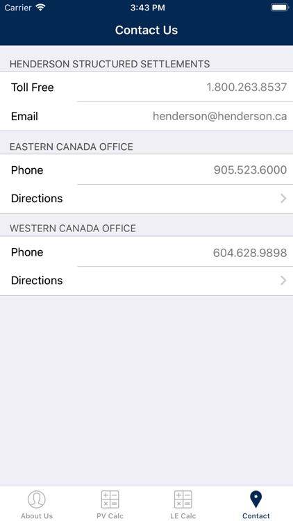 Henderson Present Value Calc