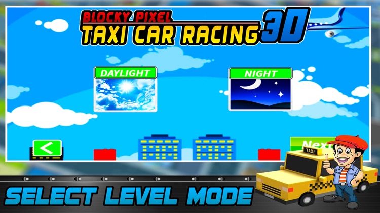 Blocky Pixel Taxi Car Racing 3D screenshot-3