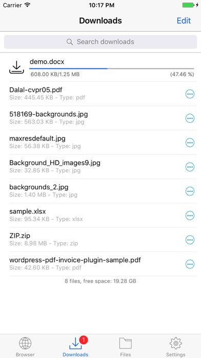 Browser & Offline File Manager screenshot 2