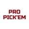 Pro Pick'em is a free weekly pro football pick 'em game that lets you compete with friends, colleagues, or other pro football fans around the world by picking the winners of this year's regular season pro football games