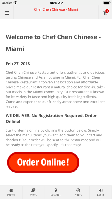 How to cancel & delete Chef Chen Chinese Miami from iphone & ipad 1