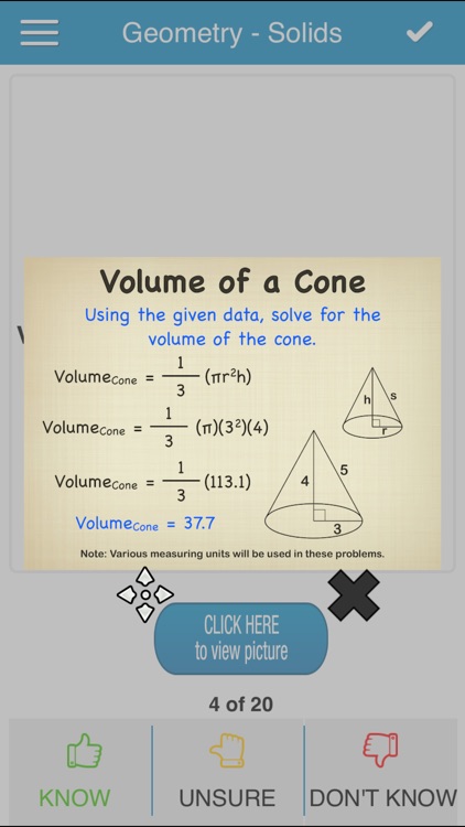 OAT Math Cram Cards