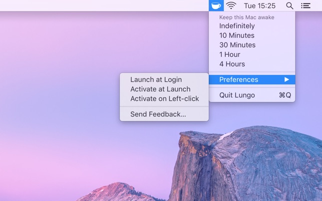 Lungo 1 6 0 – prevent your mac from sleeping mode