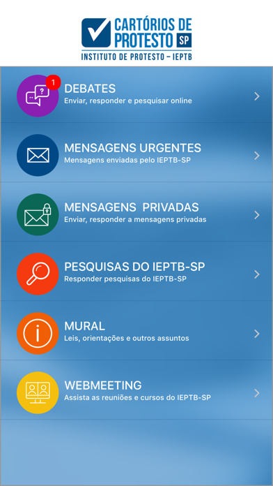 Debates  IEPTB app screenshot 3