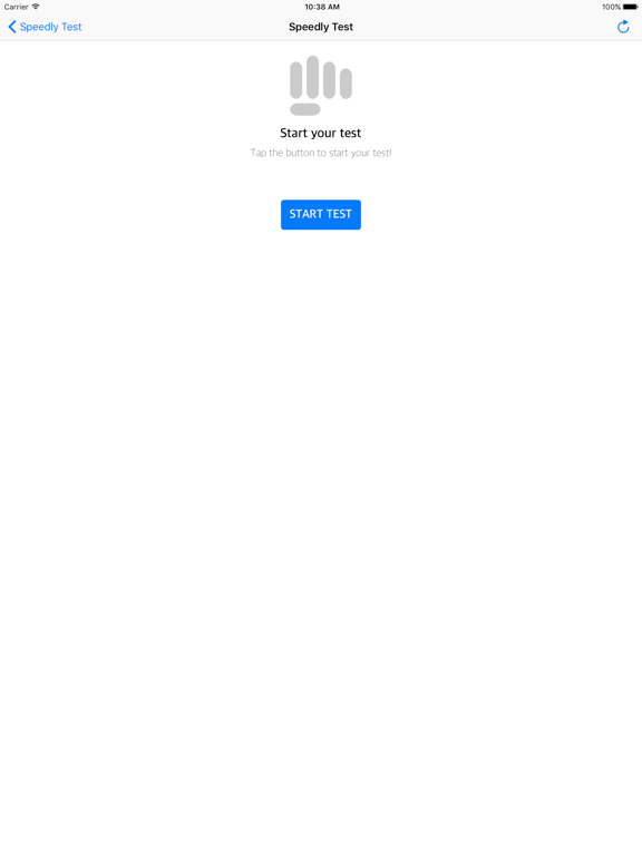 Speedly Test iPad screenshot