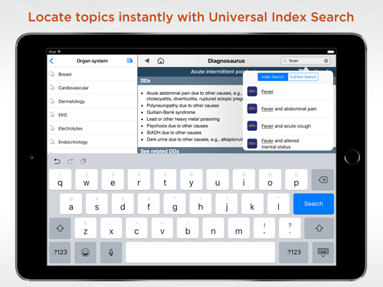 Diagnosaurus® DDx iPad app afbeelding 3