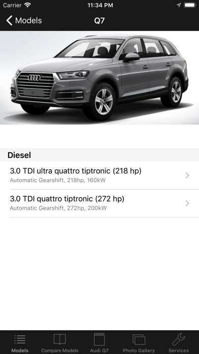 Specs for Audi Q7 II 2016 edition Screenshot 2