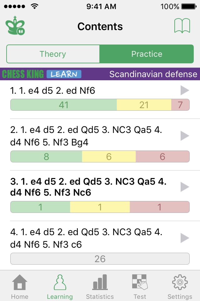 Chess. Scandinavian Defense screenshot 3