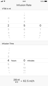 Infusion Rate screenshot