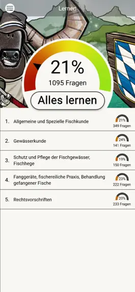 The app Fischerprüfungen Game screenshot Fischerprüfungen apk