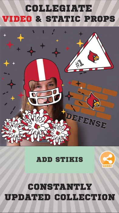 Louisville Cardinals Animated Selfie Stickers screenshot 2