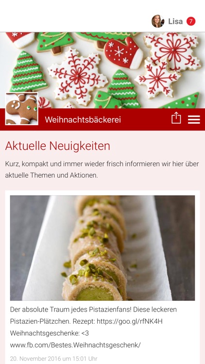 Weihnachtsbäckerei App