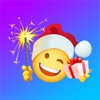 クリスマスの絵文字とサンタクロース