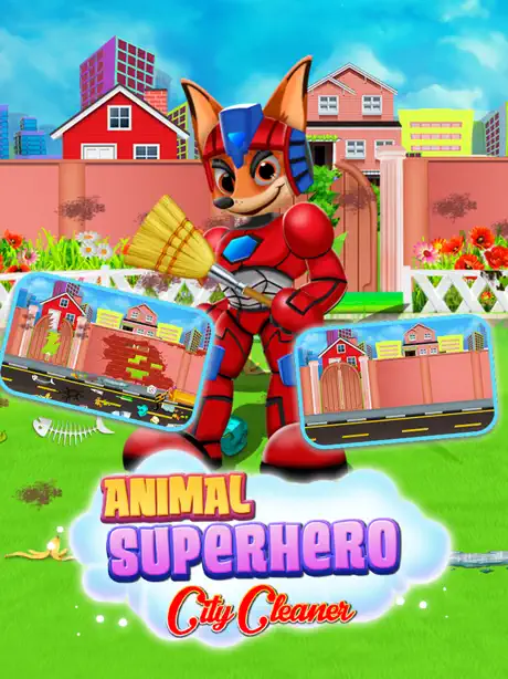 Animal Superhero City Cleaner