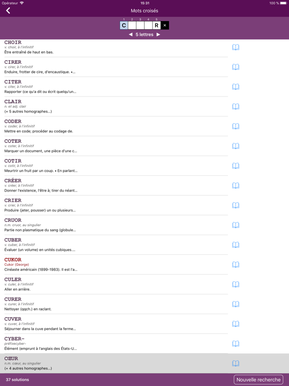 Screenshot #5 pour Assistant de jeux de lettres