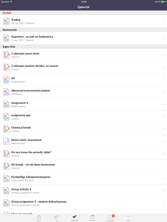 itslearning mobile iPad screenshot 4