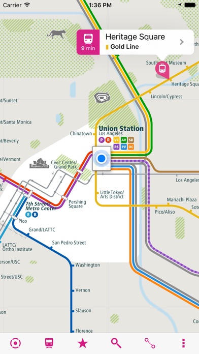 Screenshot #1 pour Los Angeles Rail Map Lite