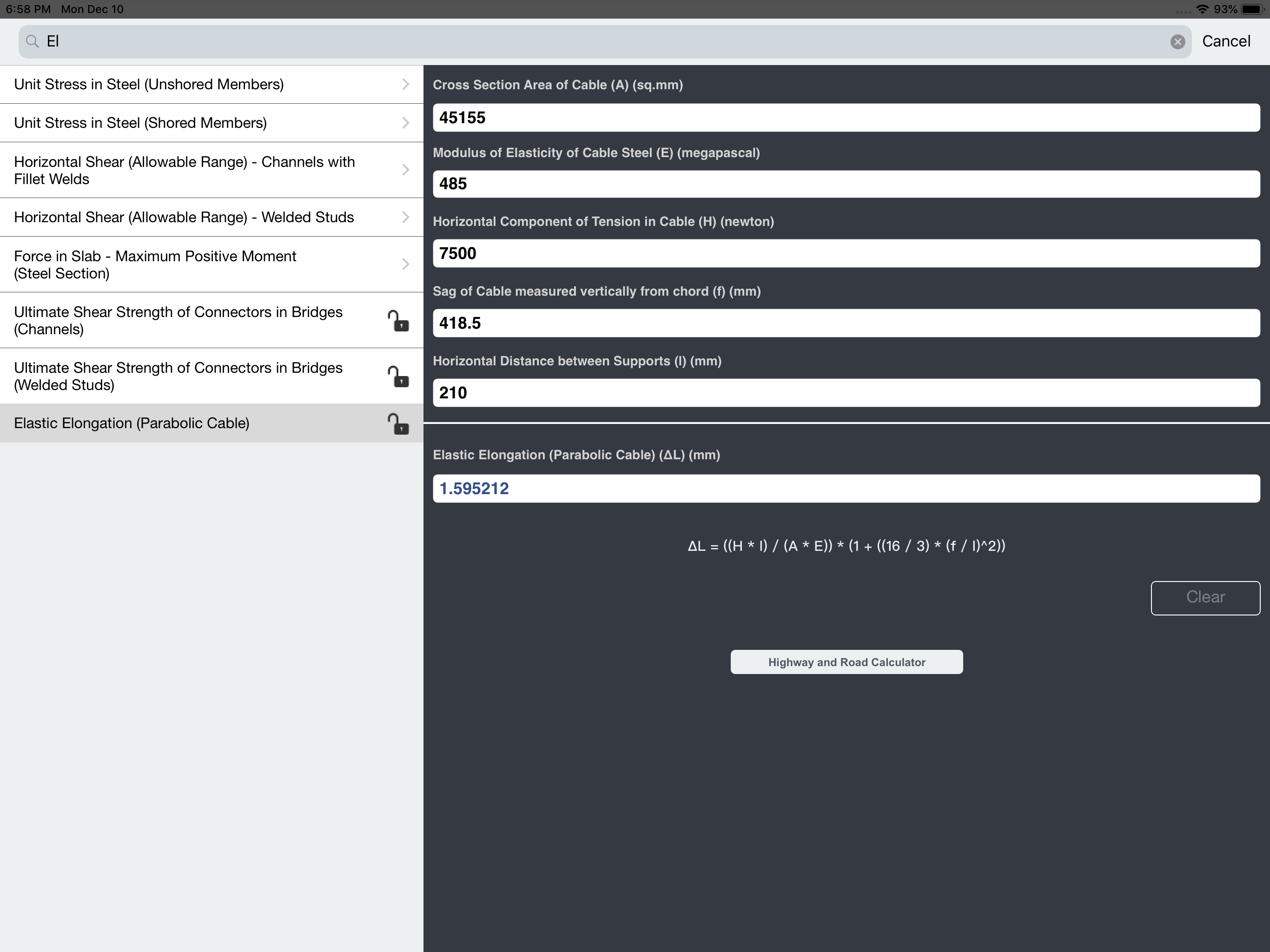 Bridge Engineering Calculator screenshot 13