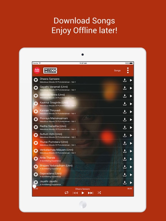 Screenshot #5 pour 100 Top Unnikrishnan Songs