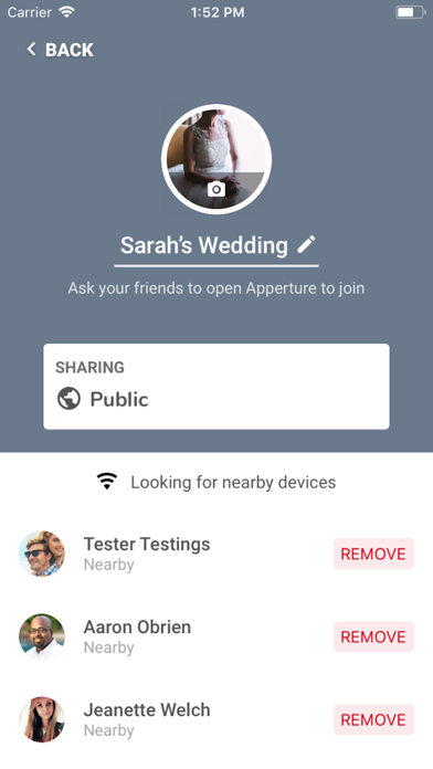 Apperture : Shared Photo Album Screenshot
