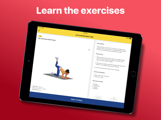 Butt workout plan iPad app afbeelding 3