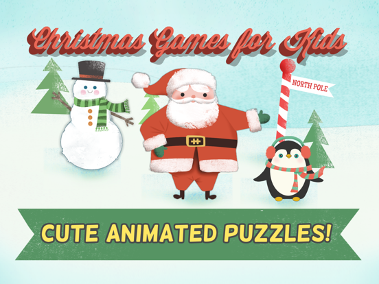 Christmas Games for Kids: Toddler Jigsaw Puzzles iPad screenshot 1 - Games app