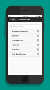 Common Differential Diagnosis screenshot