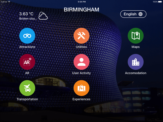 Birmingham Travel iPad screenshot 1 - Travel app