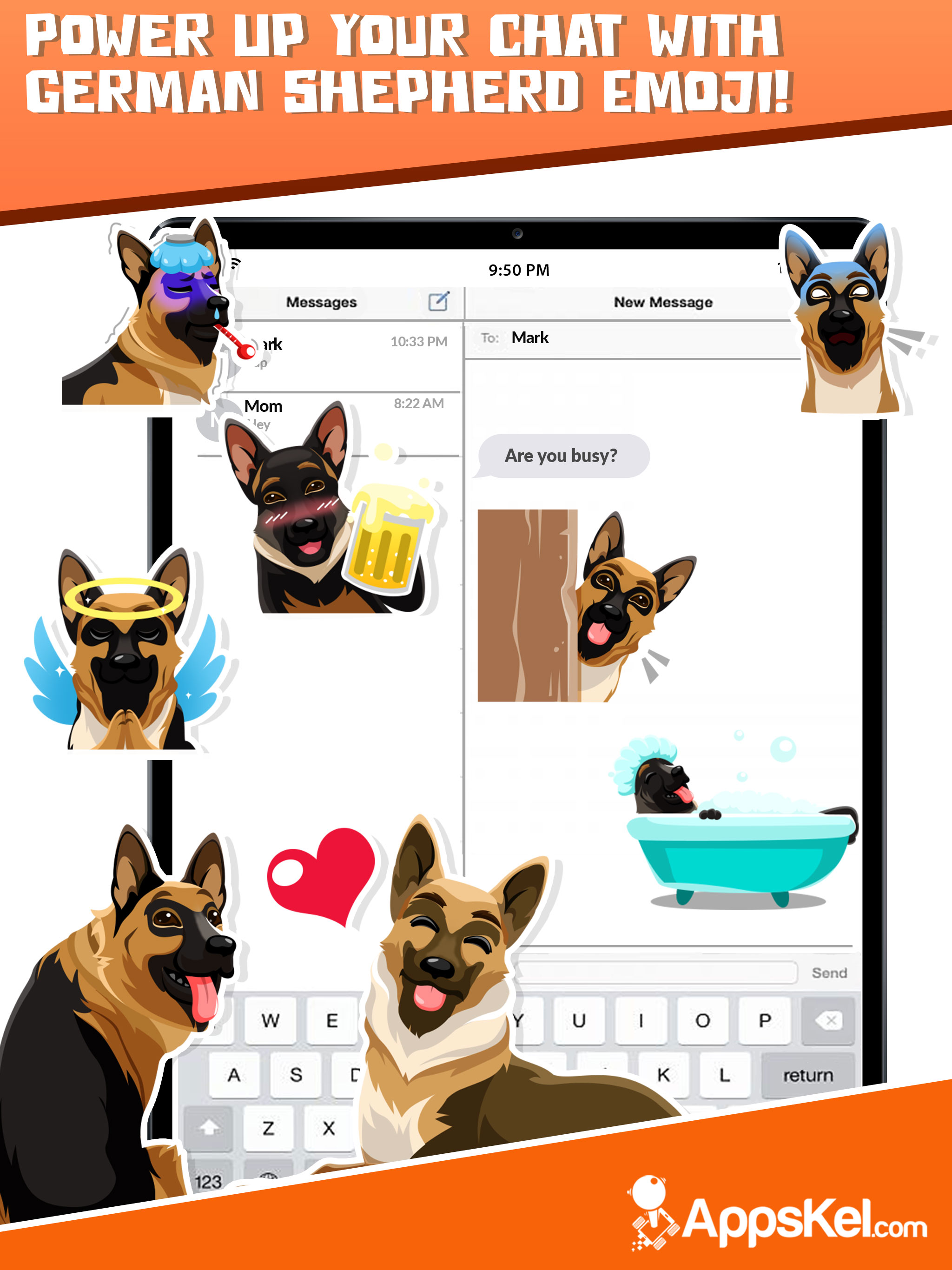 German Shepherd Emoji Sticker