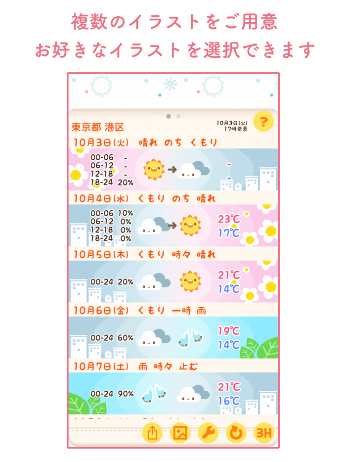 かわいい天気予報3 - 天気予報を可愛くお届け -