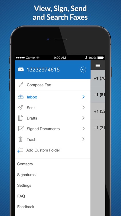 eFax – send fax from iPhone screenshot-0