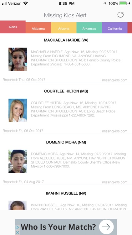 Missing Kids Alert
