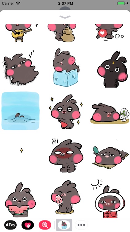 Summer Bunny Animated Stickers