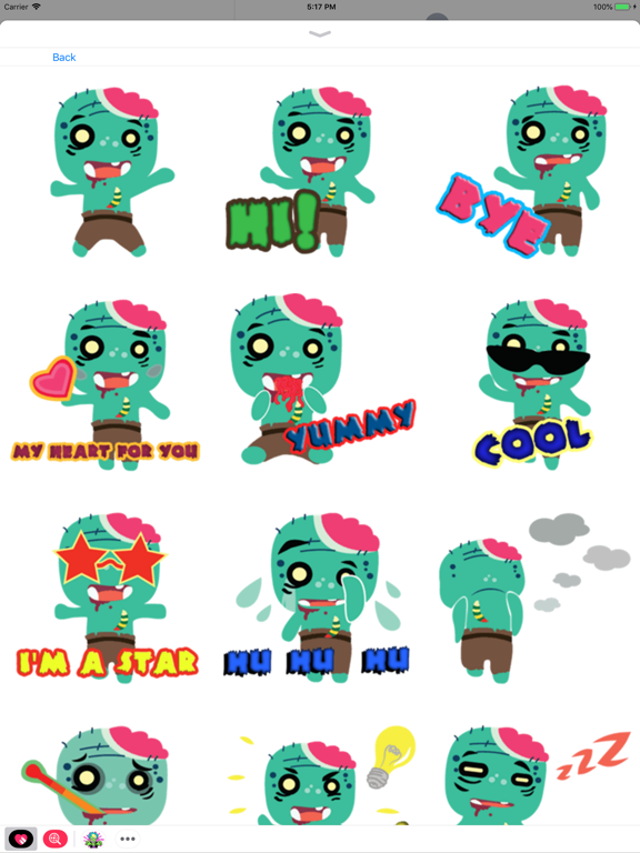 Zombie Stickers Collection iPad screenshot 6 - Stickers app