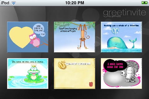 greetinvite-LOVE GREETINGS iPhone edition screenshot 2