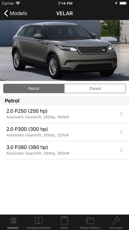 CarSpecs LR RR Velar 2017