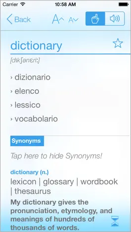 Game screenshot Italian English Dictionary and Translator (Lite) apk