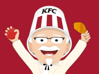 KFC BBL Buckethead Stickers