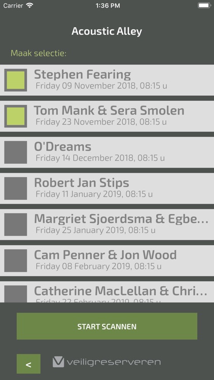 Veiligreserveren Scannen