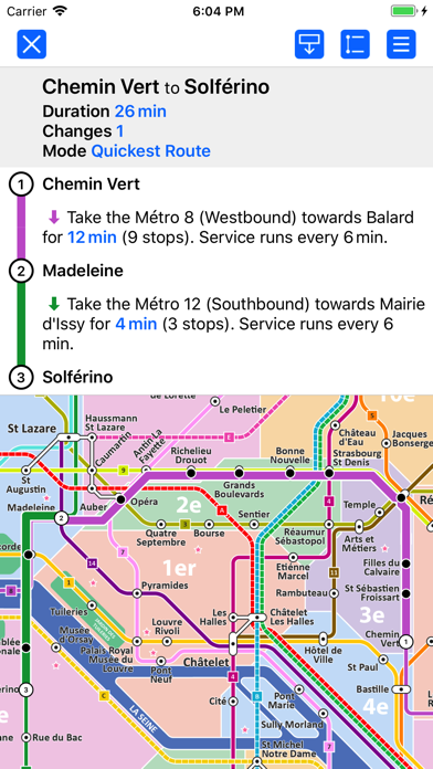 Screenshot #2 pour Paris Metro & Tram by Zuti
