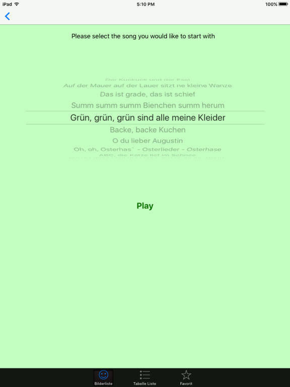 Screenshot #6 pour Kids Deutschen Songs