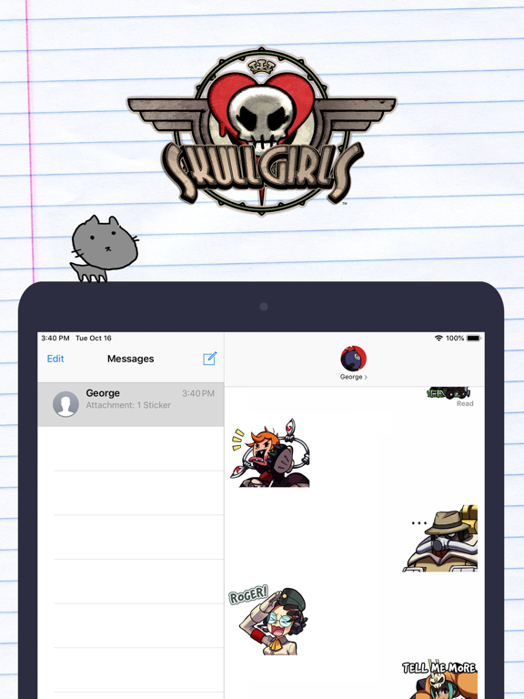 Screenshot #5 pour Skullgirls Autocollants!