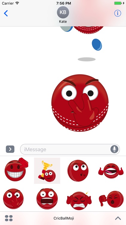 Cricket Ball Emoji - Stickers & Animations